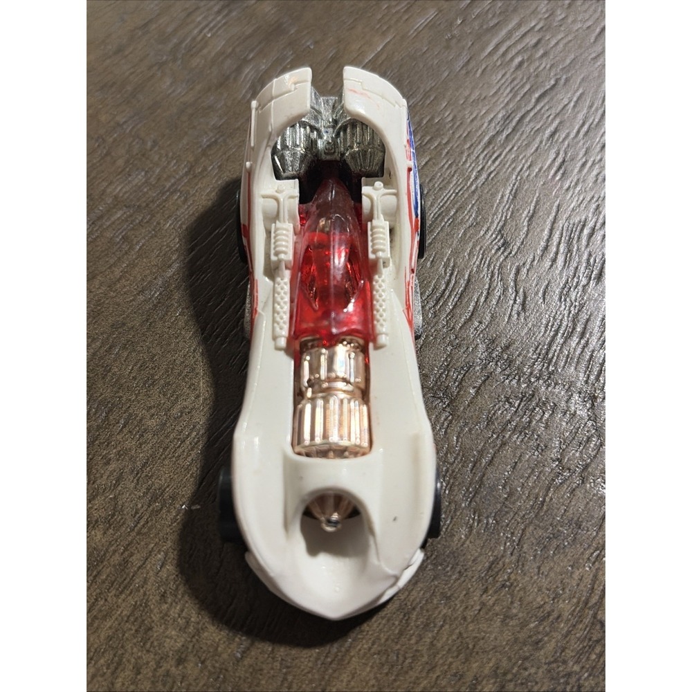 Hot Wheels Diecast Vehicle Power Rocket Red White Blue 1995 Malaysia Stunt Flyer